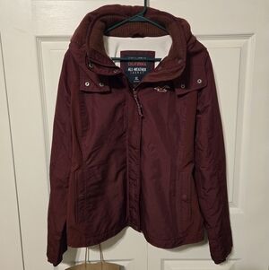 Hollister All Weather Burgundy Jacket